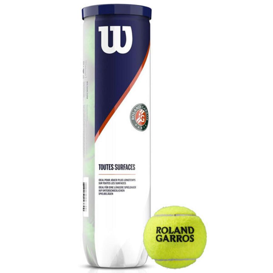 Tube De Balles De Tennis Wilson Roland Garros Toutes Surfaces