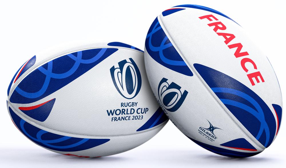 Ballon Gonflable Bleu Coupe du Monde de Rugby Helium : espace évènement
